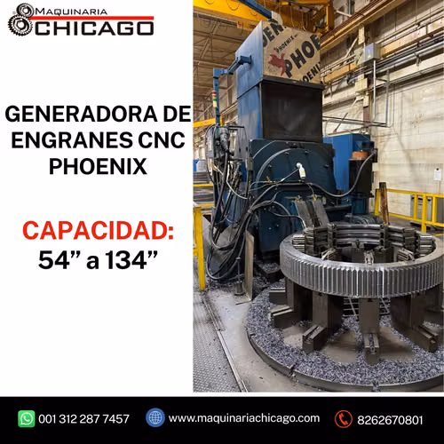 GENERADORA DE ENGRANES CNC PHOENIX 54” a 134”