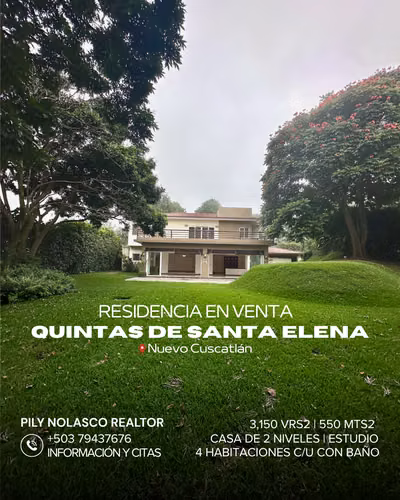 Residencia en Quintas de Santa Elena, Nuevo Cuscatlán en venta
