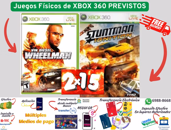 llevate 2 juegos de xbox 360 por $15