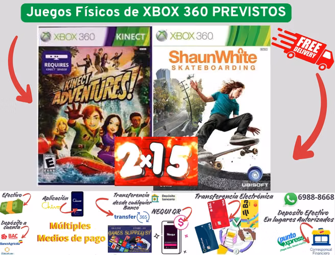 llevate 2 juegos de xbox 360 por $15