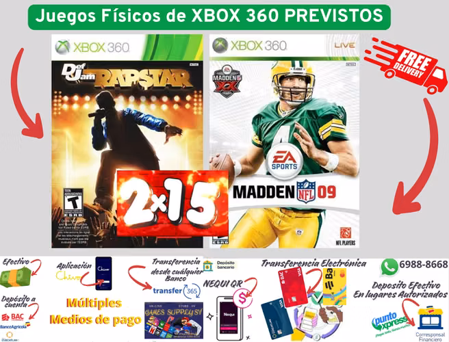 llevate 2 juegos de xbox 360 por $15