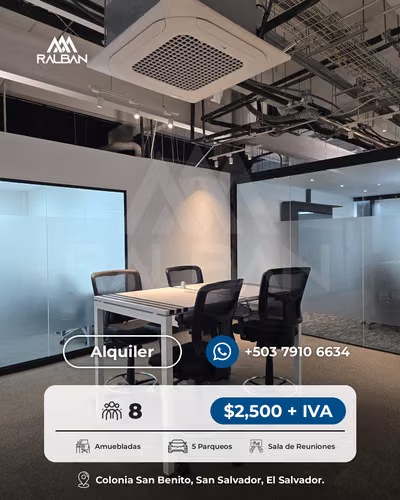 Alquiler de Oficinas TODO INCLUIDO en San Benito, Zona PREMIUM, S.S.