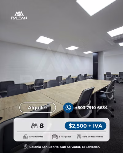 Alquiler de Oficinas TODO INCLUIDO en San Benito, Zona PREMIUM, S.S.