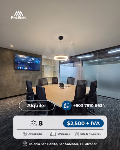 Alquiler de Oficinas TODO INCLUIDO en San Benito, Zona PREMIUM, S.S.