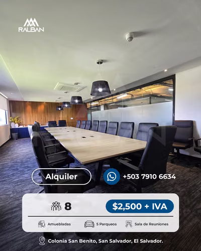 Alquiler de Oficinas TODO INCLUIDO en San Benito, Zona PREMIUM, S.S.