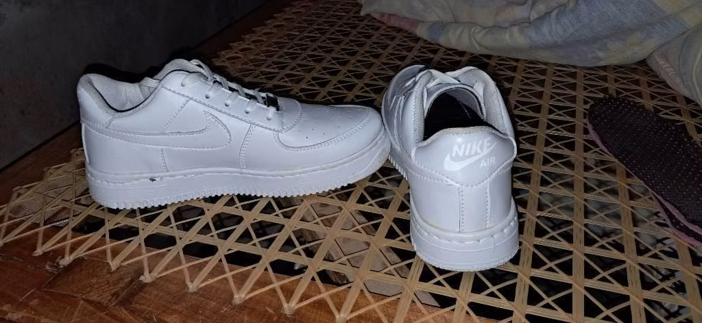 Tenis Estilo Air Force 1 Blancos - Talla 38 (Nuevos)