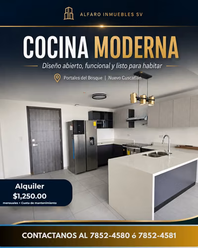 Apartamento en alquiler en Portales del Bosque | Nuevo Cuscatlán