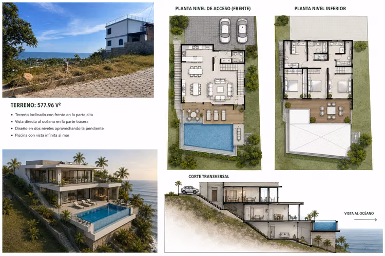 TERRENO EN VENTA EN COMPLEJO EL MIRADOR, SURF CITY, LA LIBERTAD $165,000.00
