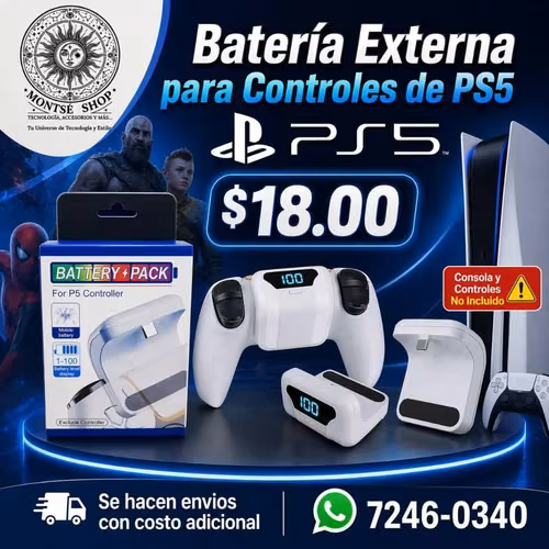 Batería externa para controles PS5