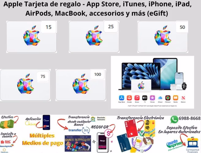 Apple iTunes tarjetas de venta