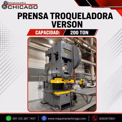 PRENSA TROQUELADORA VERSON 200-OBG 200 TON