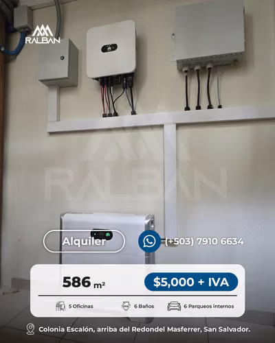 Alquiler de Casa Grande para Uso Comercial en Colonia Escalón, S.S.