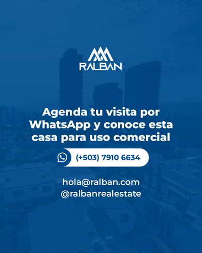 Alquiler de Casa Grande para Uso Comercial en Colonia Escalón, S.S.