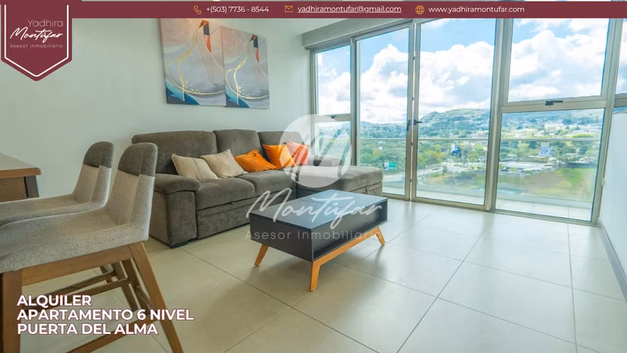 Apartamento Amoblado en 6 nivel en Puerta del Alma, en alquiler!