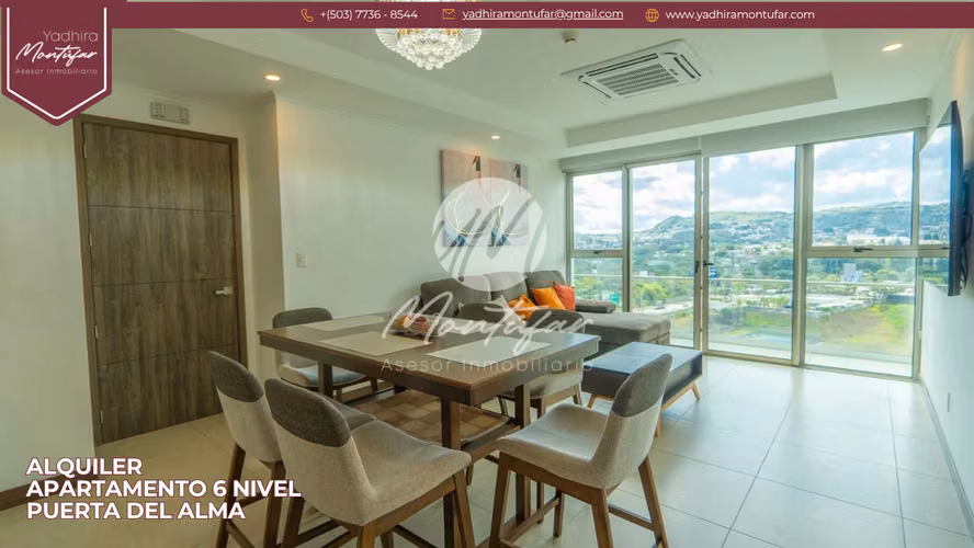 Apartamento Amoblado en 6 nivel en Puerta del Alma, en alquiler!