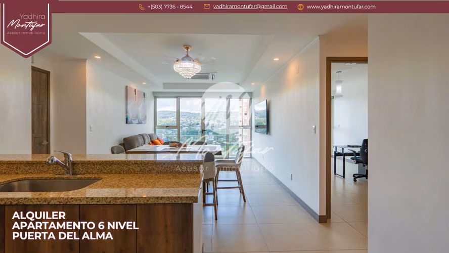 Apartamento Amoblado en 6 nivel en Puerta del Alma, en alquiler!