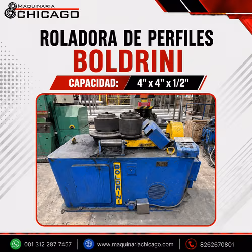 ROLADORA DE PERFILES BOLDRINI 4" x 4" x 1/2"