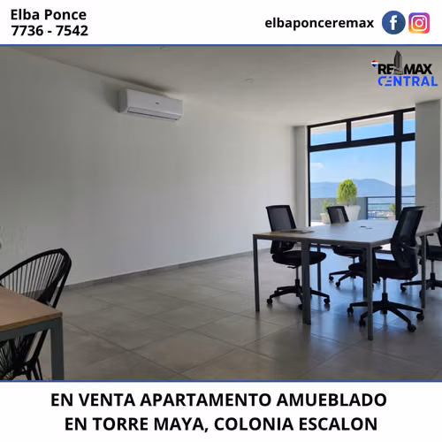 VENTA DE APARTAMENTO AMUEBLADO EN TORRE MAYA, COLONIA ESCALON