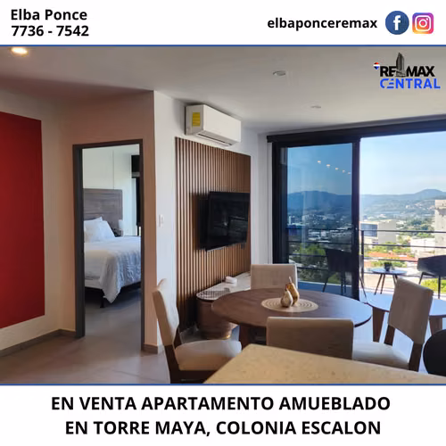 VENTA DE APARTAMENTO AMUEBLADO EN TORRE MAYA, COLONIA ESCALON