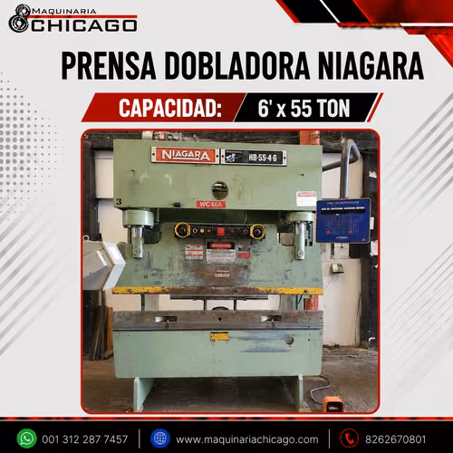 PRENSA DOBLADORA NIAGARA 6' x 55 TON