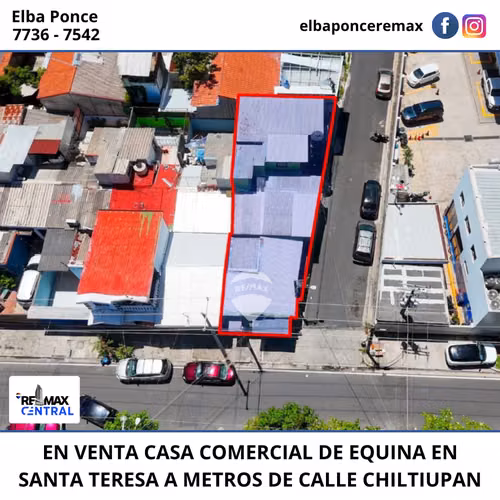 EN VENTA CASA COMERCIAL DE ESQUINA EN SANTA TERESA A METROS DE CALLE CHILTIUPAN