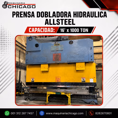 PRENSA DOBLADORA HIDRAULICA  ALLSTEEL 16' x 1000 TON