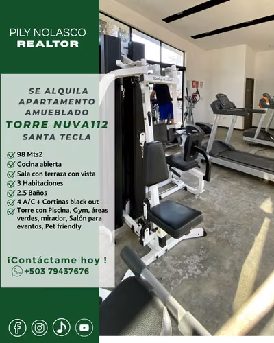 Santa Tecla Moderno apartamento en alquiler en Torre NUVA 112