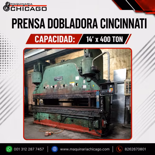 PRENSA DOBLADORA CINCINNATI 14' x 400 TON