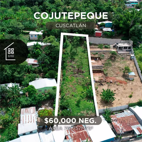 TERRENO EN VENTA EN COJUTEPEQUE