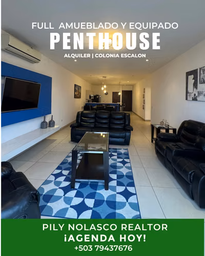 Penthouse amueblado en alquiler en Colonia Escalón, San Salvador - Imagen 3