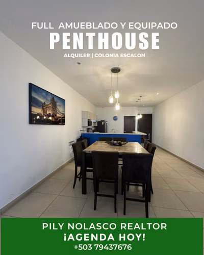 Penthouse amueblado en alquiler en Colonia Escalón, San Salvador - Imagen 4
