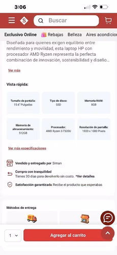 Laptop hp 15 Ryzen 3