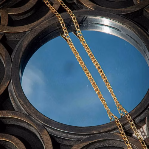 18K Cadena Figaro Enchape Italiano - Imagen 2