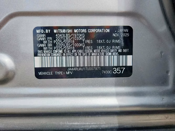 MITSUBISHI OUTLANDER SPORT SE 2026 AWD
