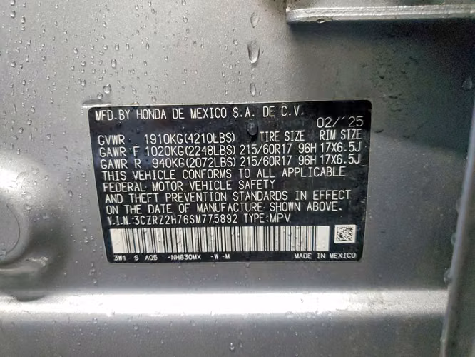 HONDA HR-V EXL 2025 AWD - Imagen 13