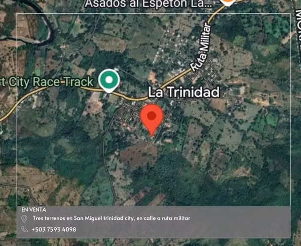 Venta de 3 Lotes En Trinidad City, San Miguel. - Imagen 5