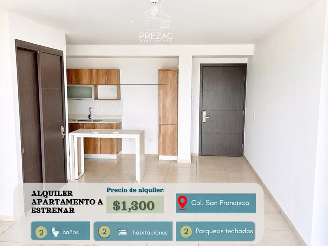 APARTAMENTO NUEVO EN ALQUILER – COLONIA SAN FRANCISCO