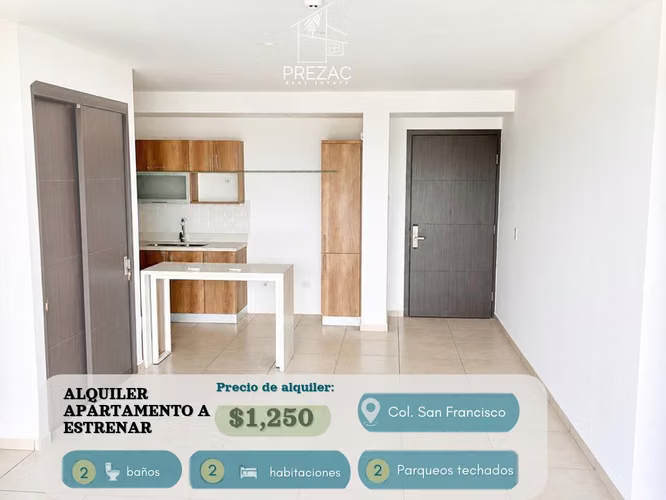APARTAMENTO NUEVO EN ALQUILER – COLONIA SAN FRANCISCO