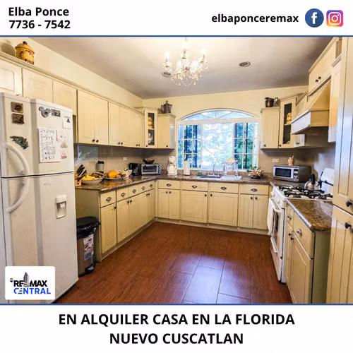 CASA EN ALQUILER EN RESIDENCIAL LA FLORIDA, NUEVO CUSCATLAN - Imagen 4