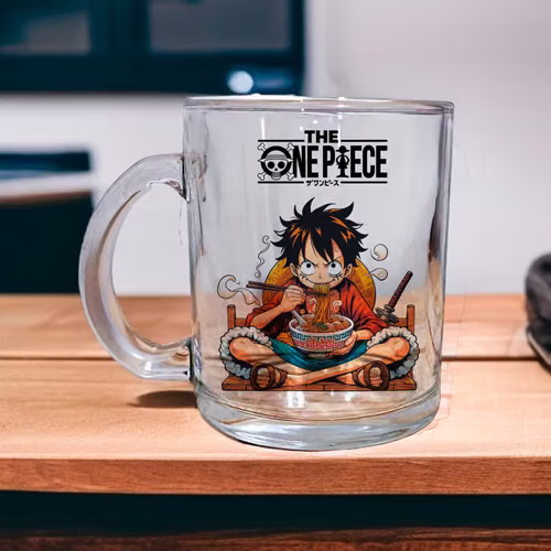 Taza de vidrio personalizada