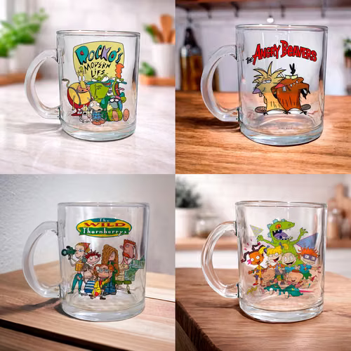 Taza de vidrio personalizada