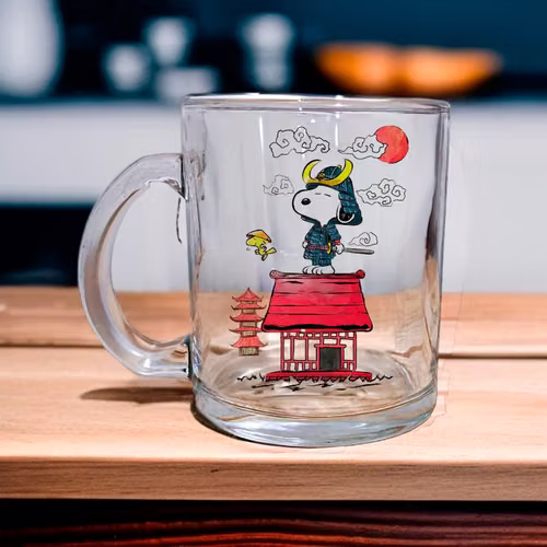 Taza de vidrio personalizada