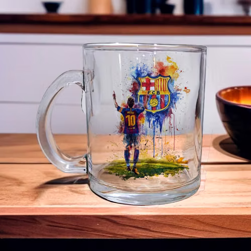 Taza de vidrio personalizada