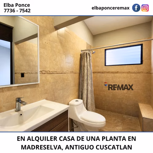 CASA DE UNA PLANTA EN ALQUILER EN MADRESELVA ANTIGUO CUSCATLAN - Imagen 6