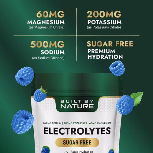 Electrolitos en polvo, sabor Blue Razz, Mezcla de bebidas de hidratación y electrolitos, sin azúcar, energía y recuperación - Imagen 4