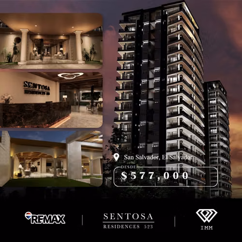 VENTA APARTAMENTO SENTOSA RESIDENCES  $577,000. SAN BENITO/EL SALVADOR - Imagen 3