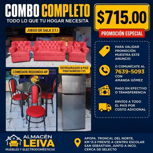 ¡AMUEBLA TU CASA DE UNA VEZ! COMBO EN OFERTA - Imagen 6