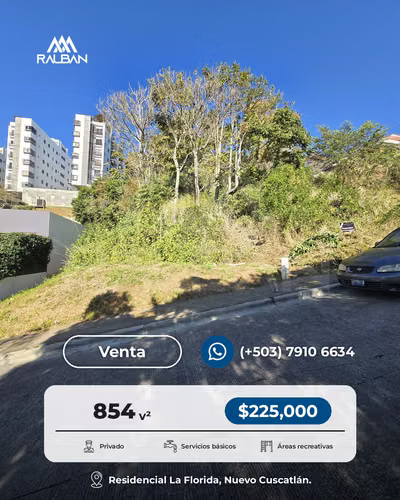 Venta de Terreno dentro de Residencial Privada en Nuevo Cuscatlán. L.L - Imagen 3