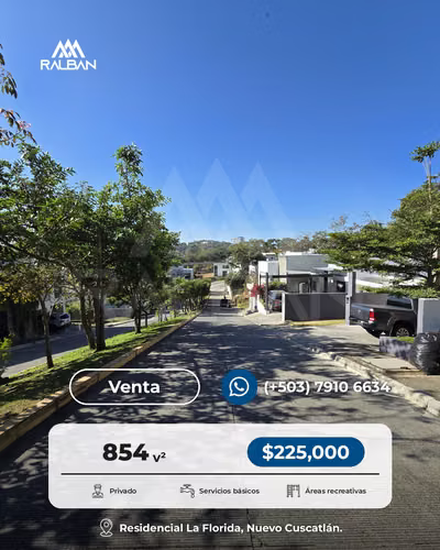 Venta de Terreno dentro de Residencial Privada en Nuevo Cuscatlán. L.L - Imagen 6