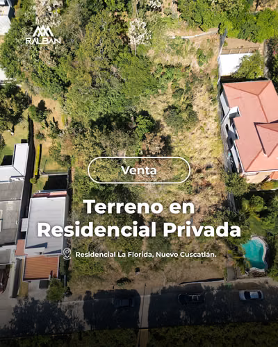 Venta de Terreno dentro de Residencial Privada en Nuevo Cuscatlán. L.L